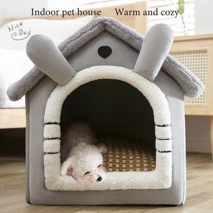 BMA-SHOP™ Foldable Washable Pet Bed Indoor Cat Dog House Kennel