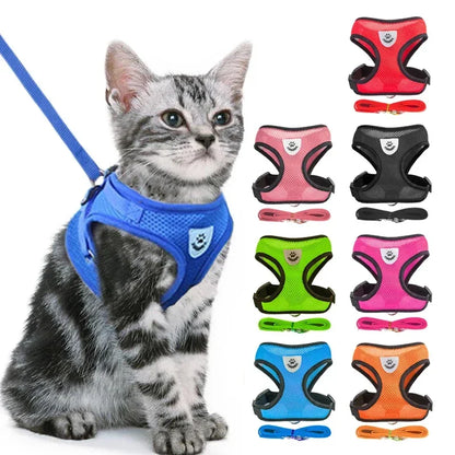 BMA-SHOP™ Reflective Cat Harness and Leash Set