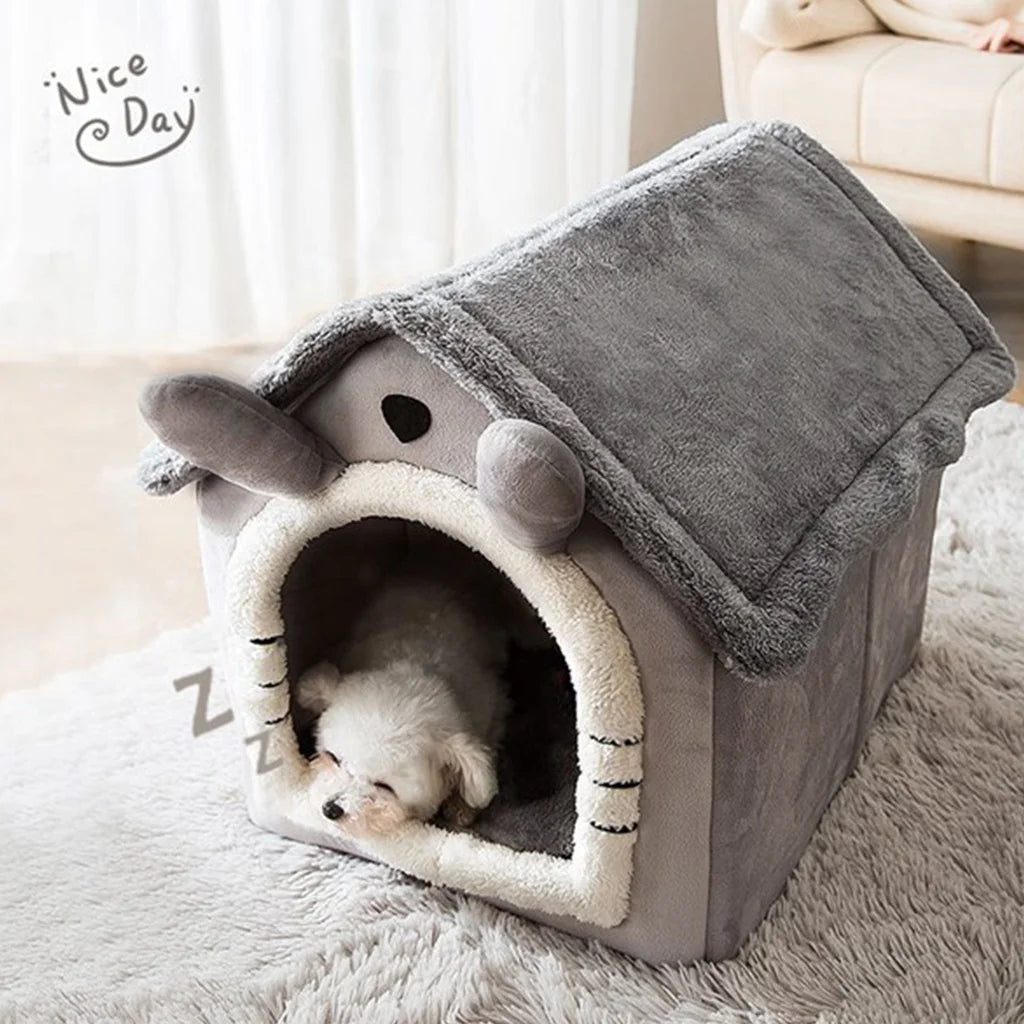 BMA-SHOP™ Foldable Washable Pet Bed Indoor Cat Dog House Kennel